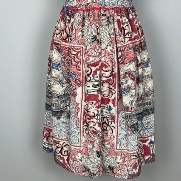 Anthropologie Floreat Womens Castle Lake Silk Dress Halter Rope Tie size Small - Picture 8 of 12